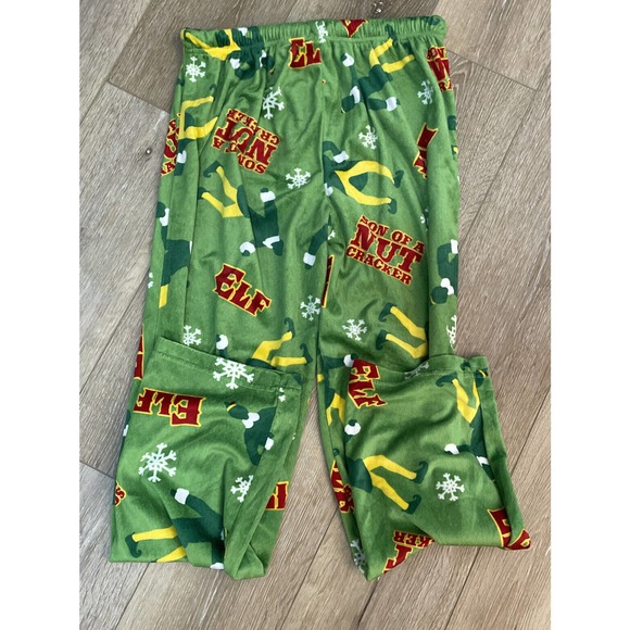 Elf Son Of A Nutcracker Lounge Pajamas Pants Mens L Large Drawstring Elastic - Picture 6 of 6